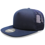 Decky 1080 5 Panel Structured Foam Trucker Cap, Heavy Duty Trucker Hat, Flat Bill
