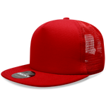 Decky 1080 5 Panel Structured Foam Trucker Cap, Heavy Duty Trucker Hat, Flat Bill