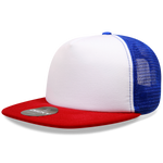 Decky 1080 5 Panel Structured Foam Trucker Cap, Heavy Duty Trucker Hat, Flat Bill