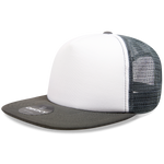 Decky 1080 5 Panel Structured Foam Trucker Cap, Heavy Duty Trucker Hat, Flat Bill