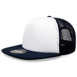 Decky 1080 5 Panel Structured Foam Trucker Cap, Heavy Duty Trucker Hat, Flat Bill