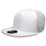 Decky 1080 5 Panel Structured Foam Trucker Cap, Heavy Duty Trucker Hat, Flat Bill