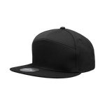 Decky 1098 7 Panel Flat Bill Hat, Snapback, 7 Panel High Profile Structured Cap
