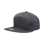 Decky 1098 7 Panel Flat Bill Hat, Snapback, 7 Panel High Profile Structured Cap