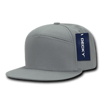 Decky 1098 7 Panel Flat Bill Hat, Snapback, 7 Panel High Profile Structured Cap