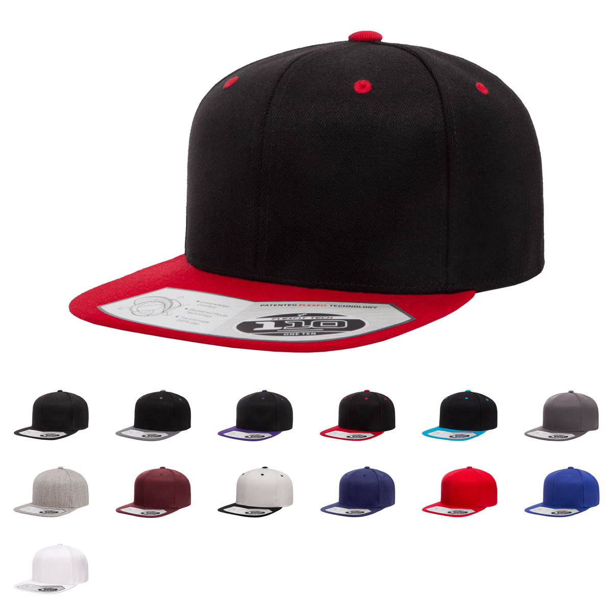 Flexfit 110® Premium Snapback Hat, Flat Wholesale - 110F, – Bill Park 110FT The