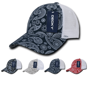 Decky 1144 Paisley Trucker Cap Snapback Hat
