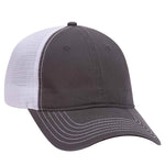 Otto 6 Panel Low Pro Trucker Hat, Garment Washed Cotton Mesh Back Dad Cap - 121-858