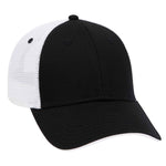 Otto 6 Panel Low Pro Mesh Back Trucker Hat, Cotton Flipped Edge Visor, Sandwich Bill Cap - 122-945