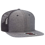 Otto 141-1070 6 Panel Mid Profile Mesh Back Trucker Cap, Snapback Flat Bill Hat