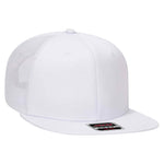 Otto 141-1070 6 Panel Mid Profile Mesh Back Trucker Cap, Snapback Flat Bill Hat