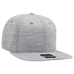 Otto 6 Panel Mid Pro Snapback Hat, Rayon Blend Jersey Knit Flat Bill Cap - 148-1218 -