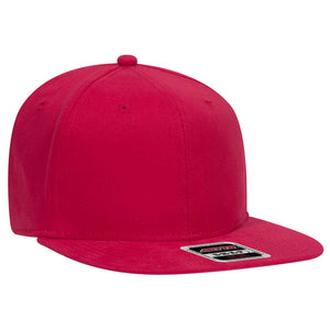 Otto Comfy Fit 6 Panel Mid Pro Snapback Hat, Brushed Stretchable Flat Bill Cap - 148-1228 -