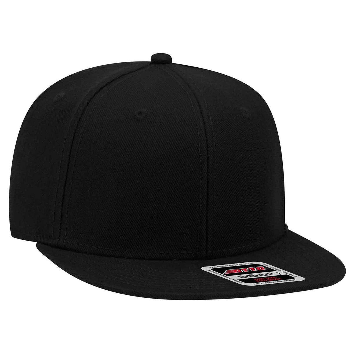Otto Caps Heather Wool Blend Snapback - Navy Grey Flat Bill Two-Tone Adjustable Hat OSFM