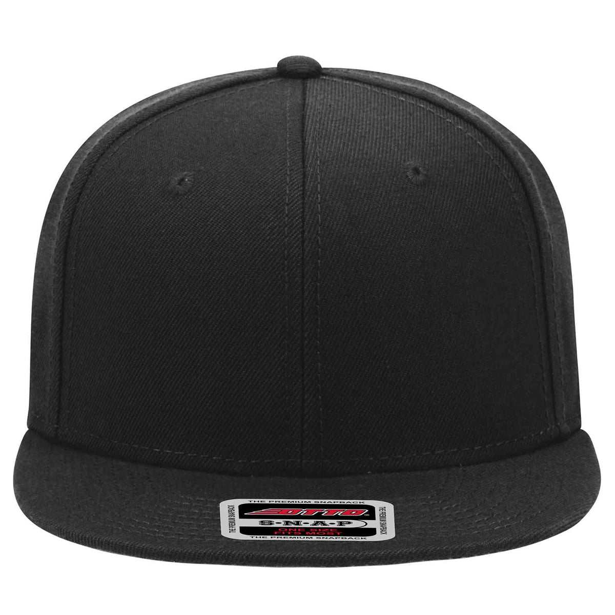 Otto 6 Panel Mid Pro Snapback Hat Alternative Wool Twill Flat Bill Ca otto-6-panel-mid-pro-snapback-hat-alternative-wool-twill-flat-bill-ca