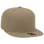 Otto 6 Panel Mid Pro Snapback Hat, Alternative Wool Twill Flat Bill Cap - 148-1267