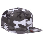 Otto 6 Panel Mid Pro Snapback Hat, Alternative Wool Twill Flat Bill Cap - 148-1267