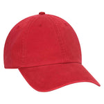 Otto 6 Panel Low Pro Dad Hat, Garment Washed Combed Cotton Twill Cap - 18-1219