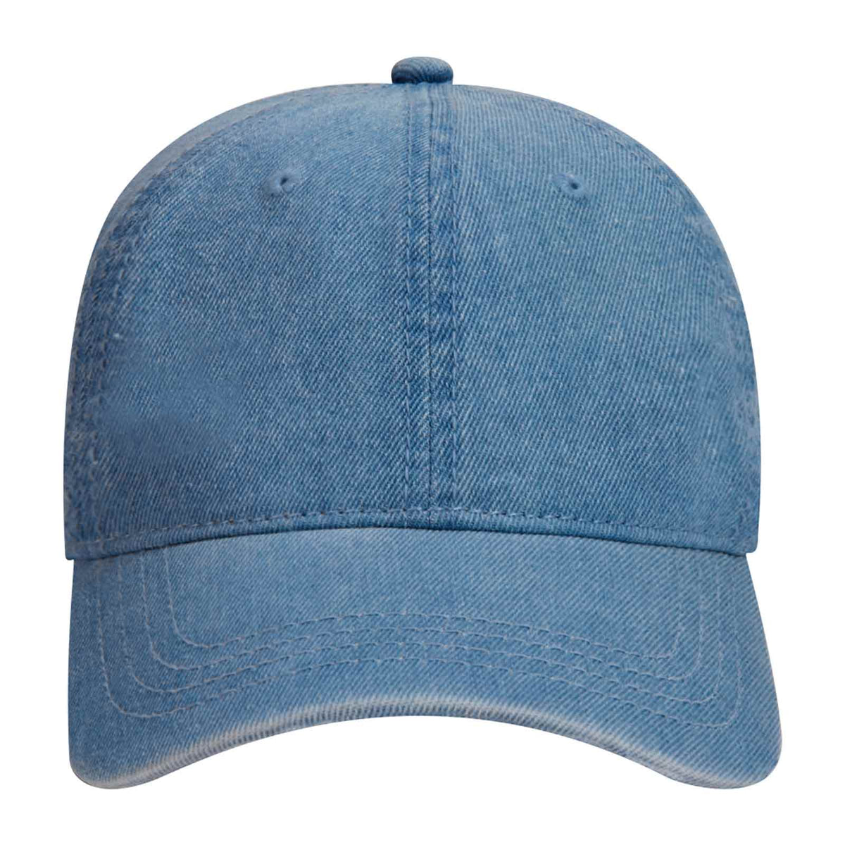 Otto 6 Panel Denim Hat, Park – Pigment Dad Wholesale Washed Dyed - Low The Garment Profile