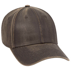 Otto 6 Panel Low Pro Baseball Cap, Garment Washed PU Coated Cotton Canvas hat - 19-1132 -