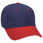 Otto 6 Panel Low Profile Baseball Cap, Brushed Bull Denim Hat - 19-251