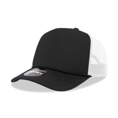 Decky 212 5 Panel High Profile Foam Trucker Hat, 3-Tone Colors -