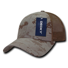 Decky 218 - 6 Panel Low Profile Structured Camo Trucker Hat -