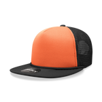 Decky 222 Neon Flat Bill Trucker Cap, 5-Panel Foam Hat