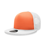 Decky 222 Neon Flat Bill Trucker Cap, 5-Panel Foam Hat