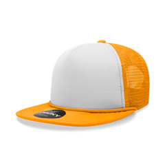 Decky 224 Blank 2-Tone Flat Bill Foam Trucker Hat -