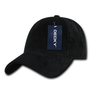 Decky 231 - 6 Panel Low Profile Structured Corduroy Cap -