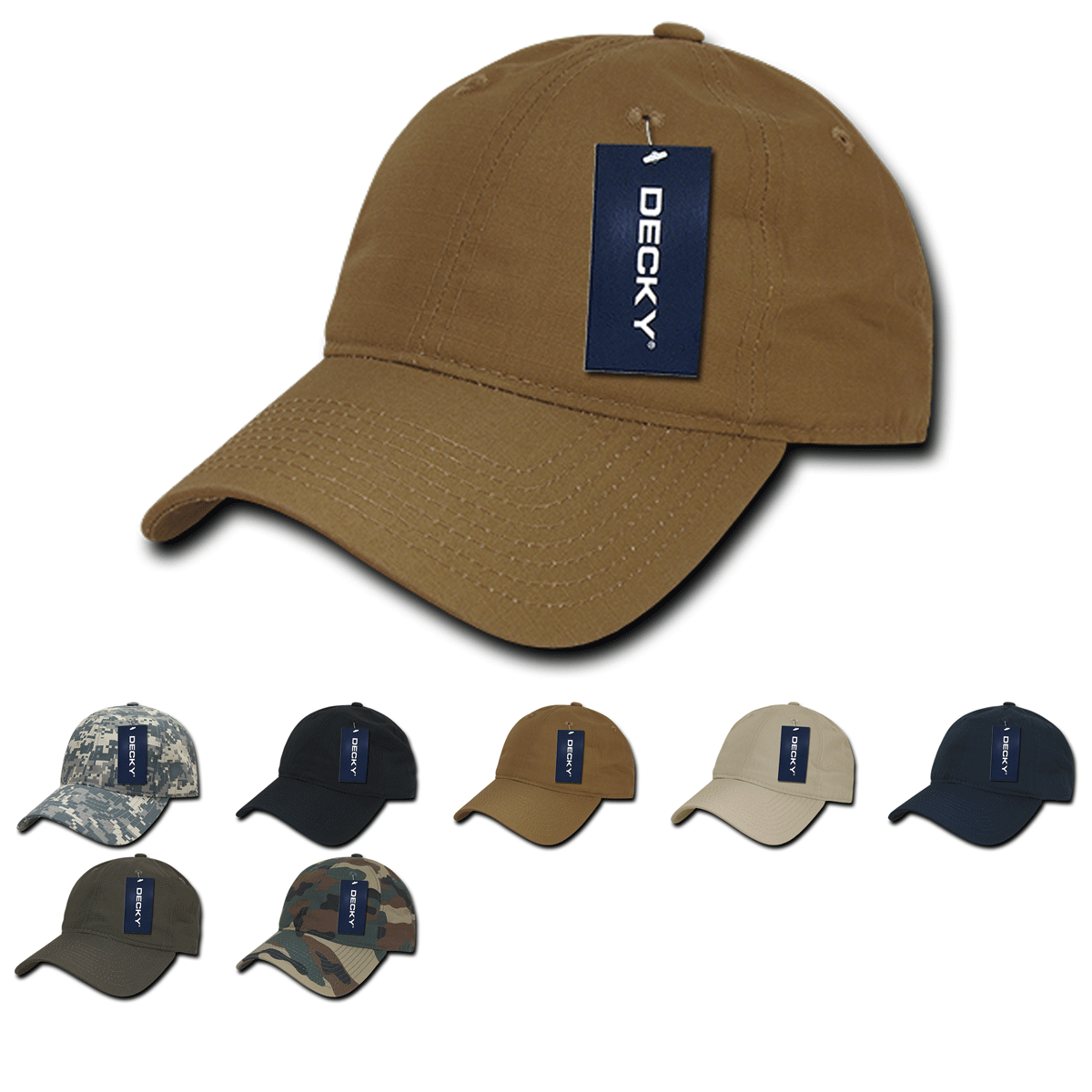 Decky 239 6 Panel Low Profile Relaxed Ripstop Dad Hat