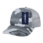 Decky 253 - Camo Foam Trucker Hat, 5 Panel Camouflage Trucker Cap