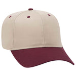 Otto 6 Panel Mid Profile Baseball Cap, Cotton Blend Twill Hat - 27-079
