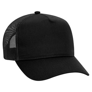 Otto 5 Panel, Mid Pro Mesh Back Trucker Hat, Cotton Blend Twill Cap - 32-285 -