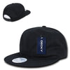 Decky 370 - Relaxed Snapback Hat, 6 Panel Cotton Flat Bill Cap - CASE Pricing