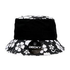 Decky 457 - Relaxed Floral Brim Bucket Hat -