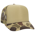 Otto 49-158 5-Panel High Crown Foam Trucker Hat - Camo