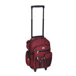 Everest Deluxe Wheeled Backpack Burgundy