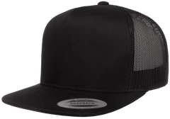 Yupoong 6006 Classic Trucker Snapback Hat, Flat Bill Hat with Mesh Back - YP Classics® -