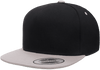 Yupoong 6007T 5-Panel Cotton Twill Snapback Hat, Flat Bill Cap - YP Classics®