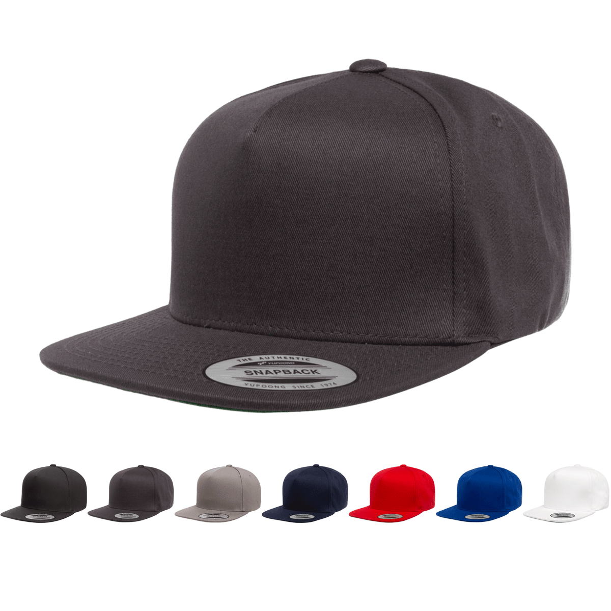 Yupoong 6007 – Bill Flat The Snapback YP Park Cla Cap 5-Panel Hat, Wholesale Cotton - Twill