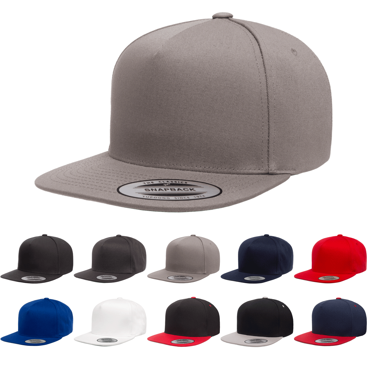 Yupoong Snaback Classics®, – Wholesale 6007 - Cotton 5-Panel YP The Twill Park Cap
