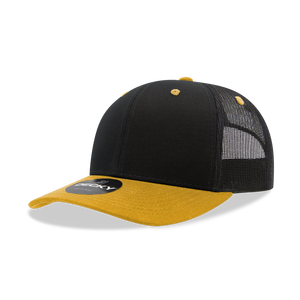 Decky 6021 - Classic Trucker Hat, 6 Panel Mid Profile Trucker Cap (Colors 2 of 2) -