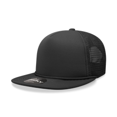 Decky 6026 - Classic 5 Panel Foam Trucker Cap, Flat Bill Hat -