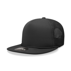 Decky 6026 - Classic 5 Panel Foam Trucker Cap, Flat Bill Hat -