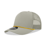 Decky 6040 - 5 Panel Mid Profile Structured Cotton/Poly Blend Trucker w/Rope