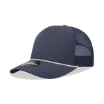 Decky 6040 - 5 Panel Mid Profile Structured Cotton/Poly Blend Trucker w/Rope