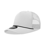 Decky 6040 - 5 Panel Mid Profile Structured Cotton/Poly Blend Trucker w/Rope