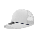 Decky 6040 - 5 Panel Mid Profile Structured Cotton/Poly Blend Trucker w/Rope